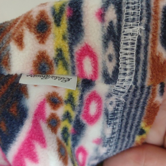 Eddie Bauer Women's Quest Fleece Aztec Southwestern 1/4 Zip LS - Picture 4 of 12